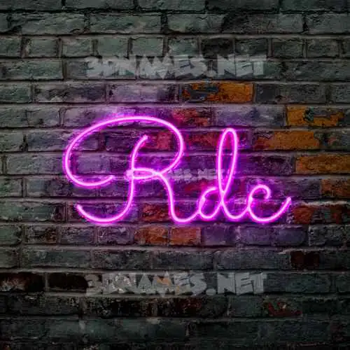 rdc in Pink Neon style - 3D name wallpaper