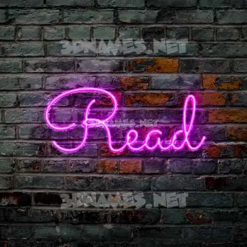 read in Pink Neon style - 3D name wallpaper read in Pink Neon style - 3D name wallpaper
