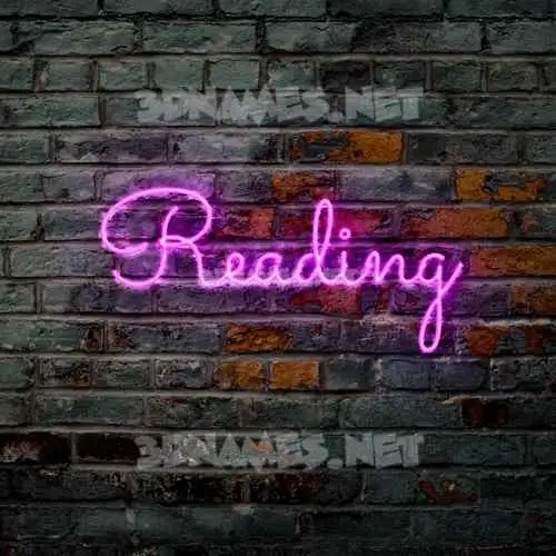 reading in Pink Neon style - 3D name wallpaper reading in Pink Neon style - 3D name wallpaper