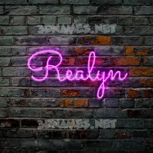 realyn in Pink Neon style - 3D name wallpaper realyn in Pink Neon style - 3D name wallpaper