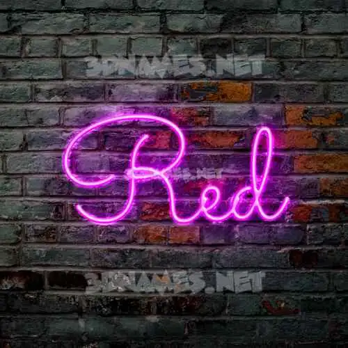 red in Pink Neon style - 3D name wallpaper red in Pink Neon style - 3D name wallpaper