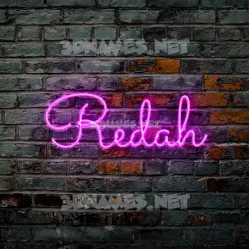 redah in Pink Neon style - 3D name wallpaper redah in Pink Neon style - 3D name wallpaper