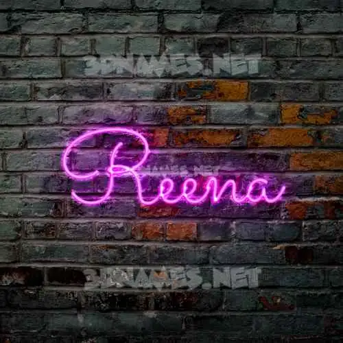 reena in Pink Neon style - 3D name wallpaper