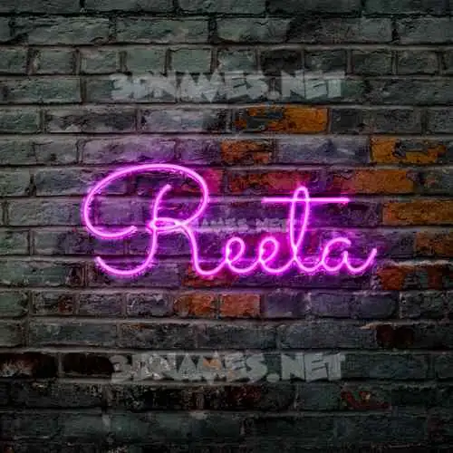 reeta in Pink Neon style - 3D name wallpaper