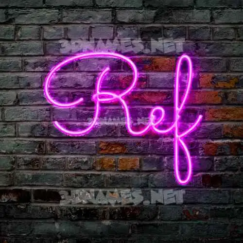 ref in Pink Neon style - 3D name wallpaper ref in Pink Neon style - 3D name wallpaper
