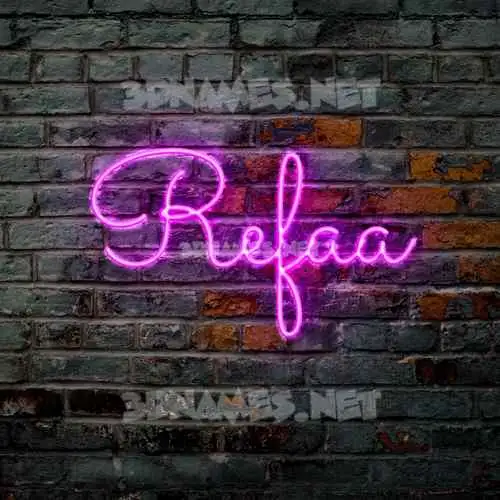 refaa in Pink Neon style - 3D name wallpaper refaa in Pink Neon style - 3D name wallpaper