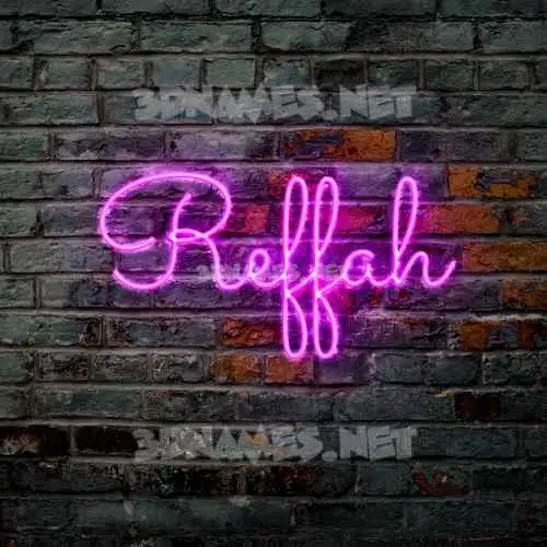 reffah in Pink Neon style - 3D name wallpaper reffah in Pink Neon style - 3D name wallpaper