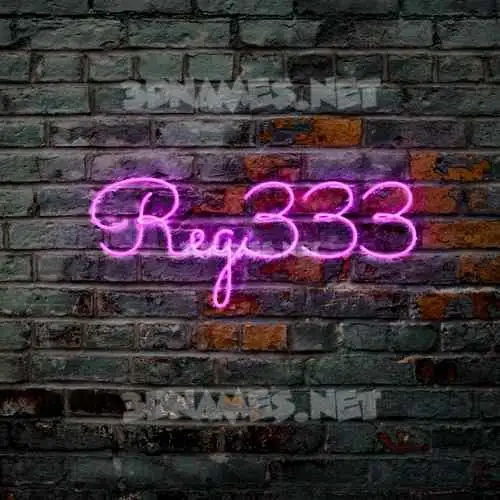 reg333 in Pink Neon style - 3D name wallpaper reg333 in Pink Neon style - 3D name wallpaper