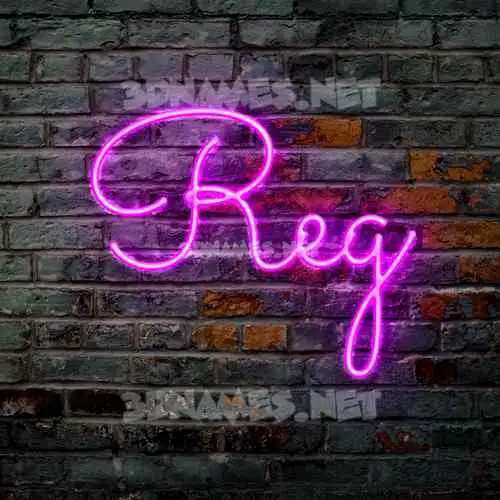 reg in Pink Neon style - 3D name wallpaper reg in Pink Neon style - 3D name wallpaper