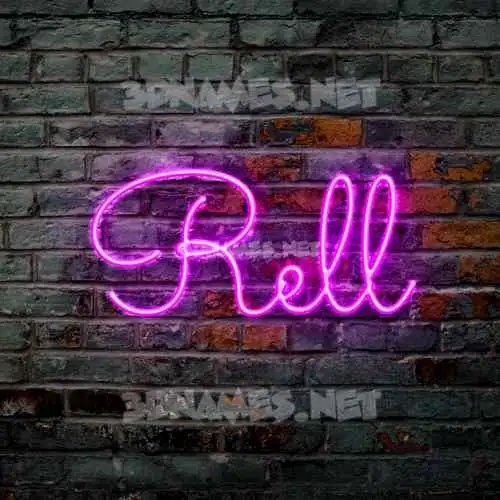 rell in Pink Neon style - 3D name wallpaper rell in Pink Neon style - 3D name wallpaper