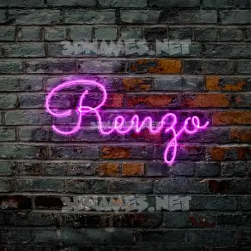 renzo in Pink Neon style - 3D name wallpaper renzo in Pink Neon style - 3D name wallpaper