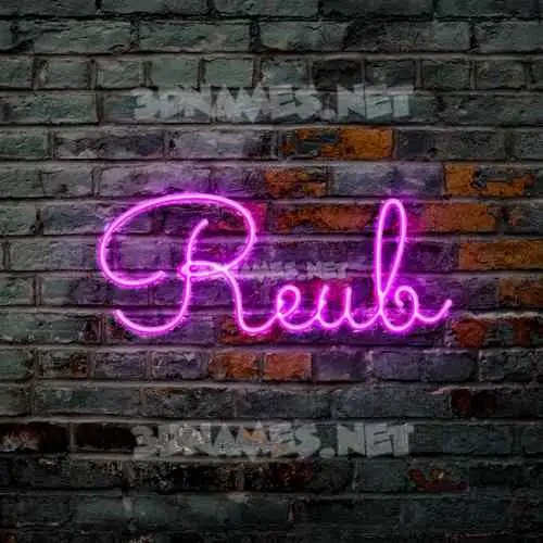 reub in Pink Neon style - 3D name wallpaper