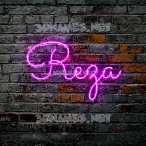 reza in Pink Neon style - 3D name wallpaper reza in Pink Neon style - 3D name wallpaper