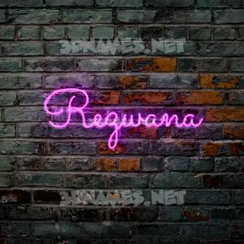 rezwana in Pink Neon style - 3D name wallpaper