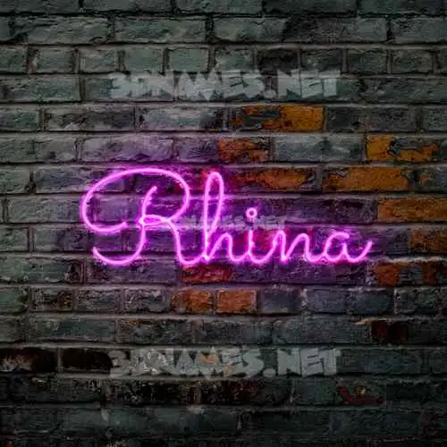 rhina in Pink Neon style - 3D name wallpaper rhina in Pink Neon style - 3D name wallpaper