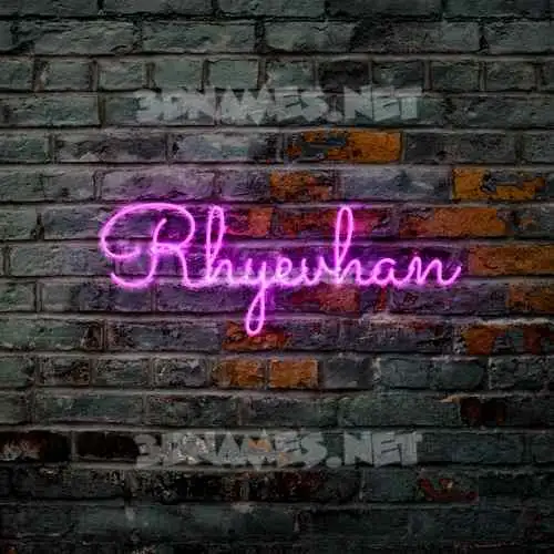 rhyevhan in Pink Neon style - 3D name wallpaper rhyevhan in Pink Neon style - 3D name wallpaper