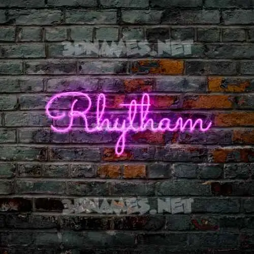 rhytham in Pink Neon style - 3D name wallpaper rhytham in Pink Neon style - 3D name wallpaper