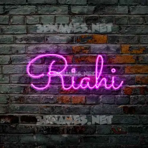 riahi in Pink Neon style - 3D name wallpaper riahi in Pink Neon style - 3D name wallpaper