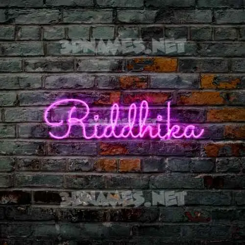 riddhika in Pink Neon style - 3D name wallpaper riddhika in Pink Neon style - 3D name wallpaper