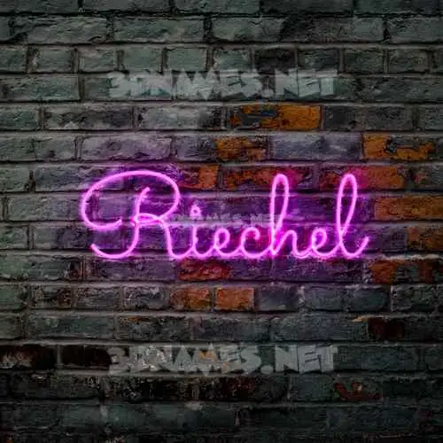riechel in Pink Neon style - 3D name wallpaper riechel in Pink Neon style - 3D name wallpaper