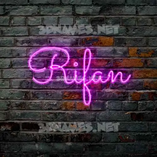 rifan in Pink Neon style - 3D name wallpaper rifan in Pink Neon style - 3D name wallpaper