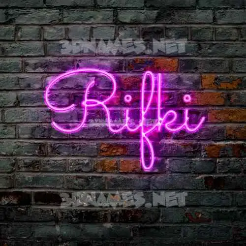 rifki in Pink Neon style - 3D name wallpaper rifki in Pink Neon style - 3D name wallpaper