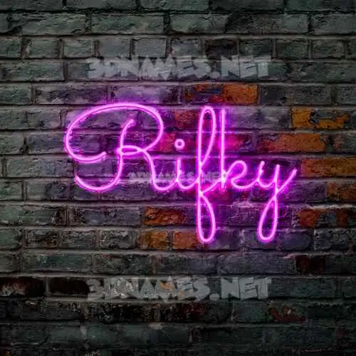 rifky in Pink Neon style - 3D name wallpaper rifky in Pink Neon style - 3D name wallpaper