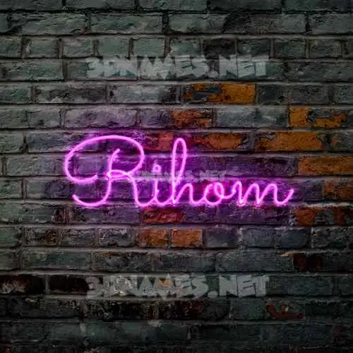 rihom in Pink Neon style - 3D name wallpaper rihom in Pink Neon style - 3D name wallpaper