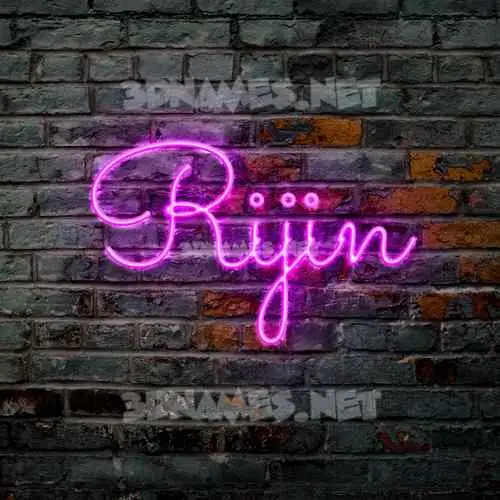 rijin in Pink Neon style - 3D name wallpaper