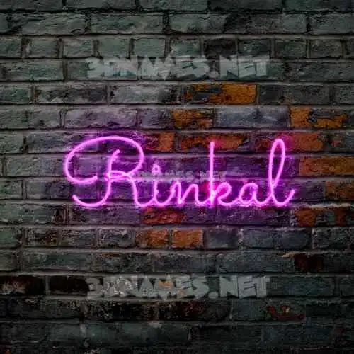 rinkal in Pink Neon style - 3D name wallpaper