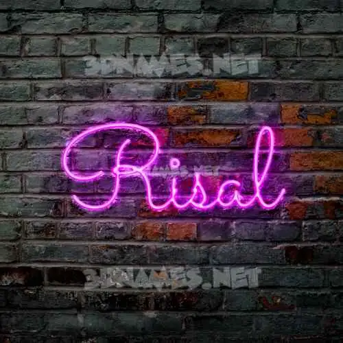 risal in Pink Neon style - 3D name wallpaper risal in Pink Neon style - 3D name wallpaper