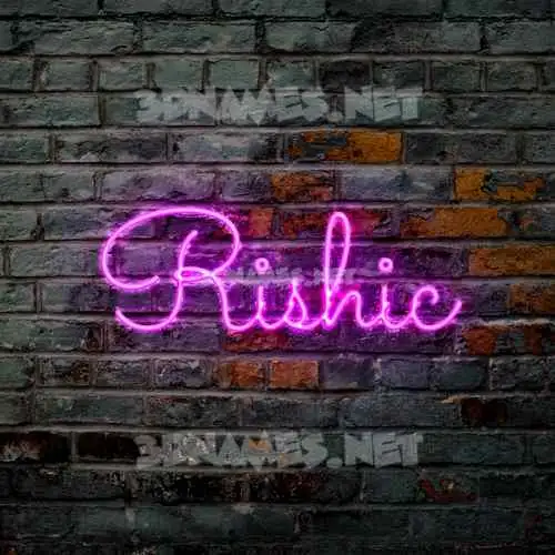 rishic in Pink Neon style - 3D name wallpaper rishic in Pink Neon style - 3D name wallpaper