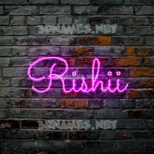 rishii in Pink Neon style - 3D name wallpaper rishii in Pink Neon style - 3D name wallpaper