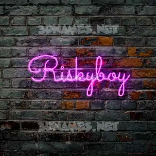 riskyboy in Pink Neon style - 3D name wallpaper riskyboy in Pink Neon style - 3D name wallpaper