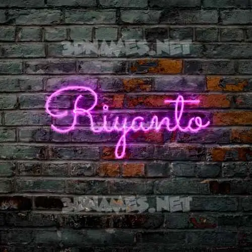 riyanto in Pink Neon style - 3D name wallpaper riyanto in Pink Neon style - 3D name wallpaper
