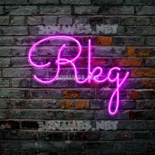 rkg in Pink Neon style - 3D name wallpaper
