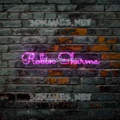 robin sharma in Pink Neon style - 3D name wallpaper robin sharma in Pink Neon style - 3D name wallpaper