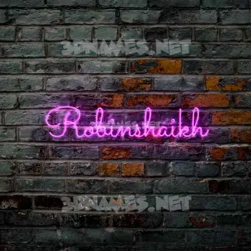 robinshaikh in Pink Neon style - 3D name wallpaper robinshaikh in Pink Neon style - 3D name wallpaper