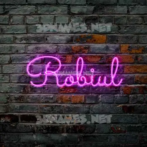 robiul in Pink Neon style - 3D name wallpaper robiul in Pink Neon style - 3D name wallpaper
