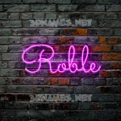 roble in Pink Neon style - 3D name wallpaper