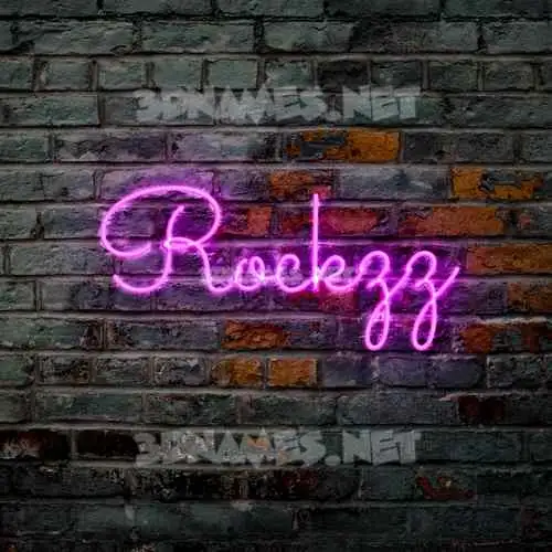 rockzz in Pink Neon style - 3D name wallpaper rockzz in Pink Neon style - 3D name wallpaper