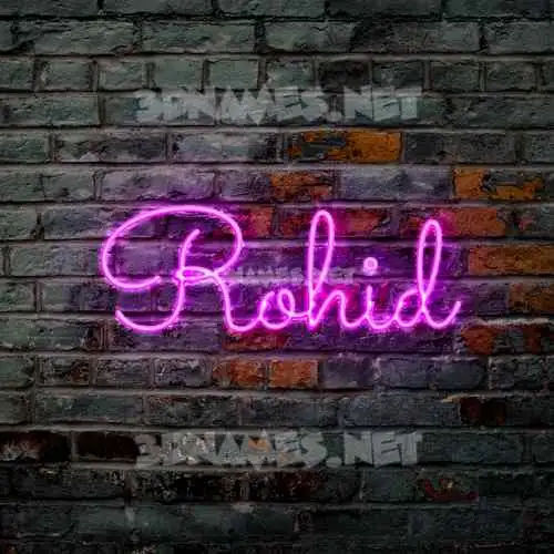 rohid in Pink Neon style - 3D name wallpaper rohid in Pink Neon style - 3D name wallpaper
