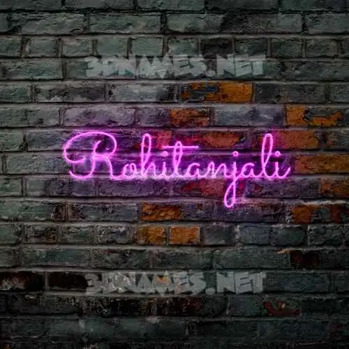 rohitanjali in Pink Neon style - 3D name wallpaper rohitanjali in Pink Neon style - 3D name wallpaper