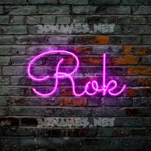 rok in Pink Neon style - 3D name wallpaper rok in Pink Neon style - 3D name wallpaper