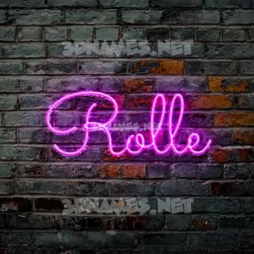 rolle in Pink Neon style - 3D name wallpaper rolle in Pink Neon style - 3D name wallpaper