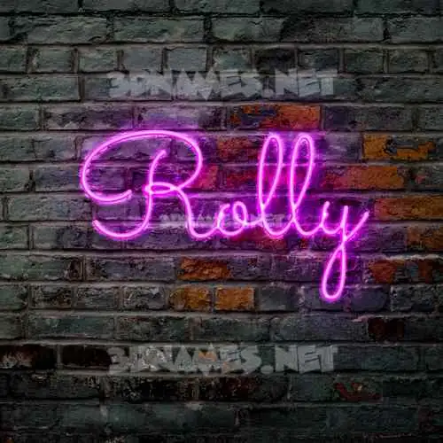 rolly in Pink Neon style - 3D name wallpaper rolly in Pink Neon style - 3D name wallpaper