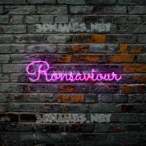 ronsaviour in Pink Neon style - 3D name wallpaper ronsaviour in Pink Neon style - 3D name wallpaper