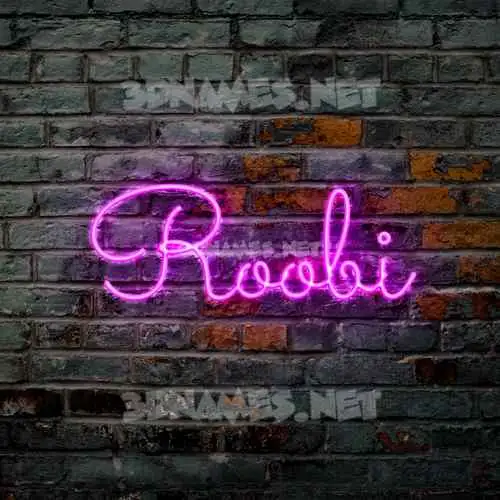 roobi in Pink Neon style - 3D name wallpaper roobi in Pink Neon style - 3D name wallpaper