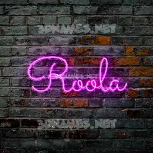 roola in Pink Neon style - 3D name wallpaper roola in Pink Neon style - 3D name wallpaper