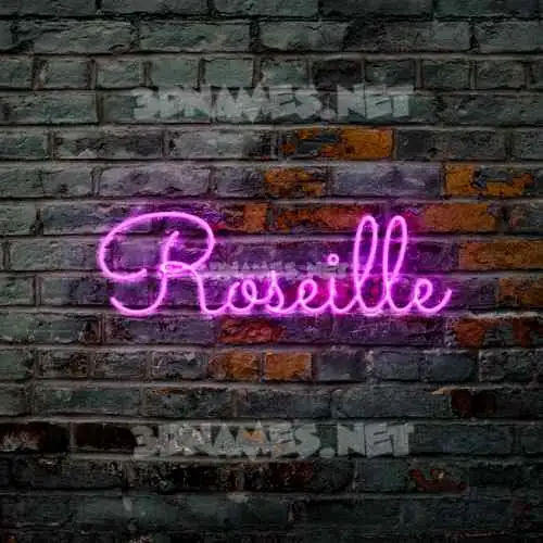 roseille in Pink Neon style - 3D name wallpaper roseille in Pink Neon style - 3D name wallpaper
